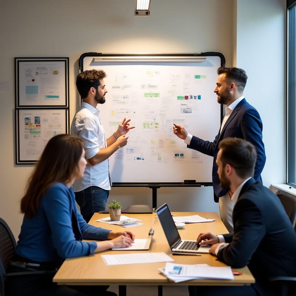 Fundadores de FinanzApp en las primeras oficinas